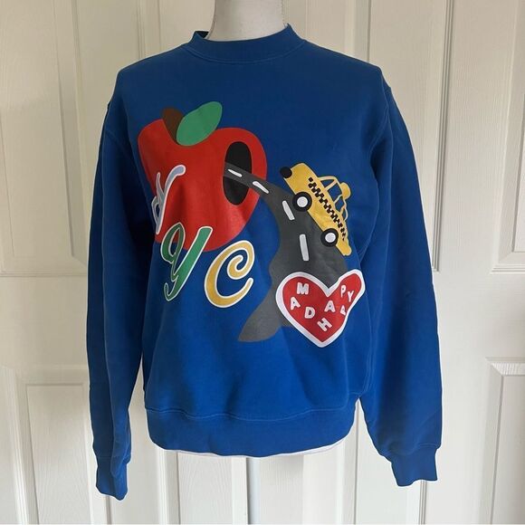 Madhappy Limited Edition New York NYC Unisex Sweatshirt Blue XS NEW - Picture 1 of 6